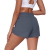 image:imagePrinStory Womens Athletic Running Shorts 3 with Zipper Pockets XSXLSlate Gray