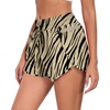 image:imagePrinStory Womens Athletic Running Shorts 3 with Zipper Pockets XSXLZebra Stripe