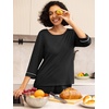 image:imagePrinStory Womens Pajama Sets Capri Pjs Soft Lounge Sets XS4XLBlack