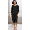 image:imagePrinStory Womens Pajama Sets Capri Pjs Soft Lounge Sets XS4XLBlack