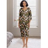 image:imagePrinStory Womens Pajama Sets Capri Pjs Soft Lounge Sets XS4XLFpbk Leaf Butterfly