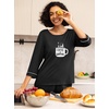 image:imagePrinStory Womens Pajama Sets Capri Pjs Soft Lounge Sets XS4XLFpblack Coffee Cup