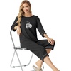 image:imagePrinStory Womens Pajama Sets Capri Pjs Soft Lounge Sets XS4XLFpblack Coffee Cup