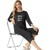 image:imagePrinStory Womens Pajama Sets Capri Pjs Soft Lounge Sets XS4XLFpblack Coffee Letter