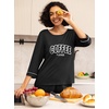 image:imagePrinStory Womens Pajama Sets Capri Pjs Soft Lounge Sets XS4XLFpblack Letter Coffee