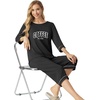 image:imagePrinStory Womens Pajama Sets Capri Pjs Soft Lounge Sets XS4XLFpblack Letter Coffee