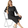 image:imagePrinStory Womens Pajama Sets Capri Pjs Soft Lounge Sets XS4XLFpblack White Cat