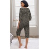 image:imagePrinStory Womens Pajama Sets Capri Pjs Soft Lounge Sets XS4XLFpgray Ld Print