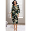 image:imagePrinStory Womens Pajama Sets Capri Pjs Soft Lounge Sets XS4XLFpgreen Leaf Lily