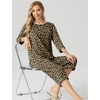 image:imagePrinStory Womens Pajama Sets Capri Pjs Soft Lounge Sets XS4XLFpleopard Khaki