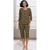 image:imagePrinStory Womens Pajama Sets Capri Pjs Soft Lounge Sets XS4XLFpleopard Khaki
