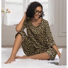 image:imagePrinStory Womens Pajama Sets Capri Pjs Soft Lounge Sets XS4XLFpleopard Khaki