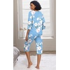 image:imagePrinStory Womens Pajama Sets Capri Pjs Soft Lounge Sets XS4XLFplight Blue