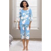 image:imagePrinStory Womens Pajama Sets Capri Pjs Soft Lounge Sets XS4XLFplight Blue