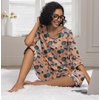 image:imagePrinStory Womens Pajama Sets Capri Pjs Soft Lounge Sets XS4XLFppink Glass Caviar