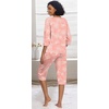 image:imagePrinStory Womens Pajama Sets Capri Pjs Soft Lounge Sets XS4XLFppink Sunflower
