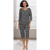 image:imagePrinStory Womens Pajama Sets Capri Pjs Soft Lounge Sets XS4XLFpspot Black