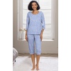 image:imagePrinStory Womens Pajama Sets Capri Pjs Soft Lounge Sets XS4XLFpspot Blue