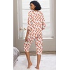 image:imagePrinStory Womens Pajama Sets Capri Pjs Soft Lounge Sets XS4XLFpwh Orange Feather