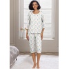 image:imagePrinStory Womens Pajama Sets Capri Pjs Soft Lounge Sets XS4XLFpwhite Color Block