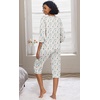 image:imagePrinStory Womens Pajama Sets Capri Pjs Soft Lounge Sets XS4XLFpwhite Color Block