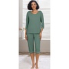 image:imagePrinStory Womens Pajama Sets Capri Pjs Soft Lounge Sets XS4XLHaze Blue