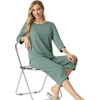 image:imagePrinStory Womens Pajama Sets Capri Pjs Soft Lounge Sets XS4XLHaze Blue