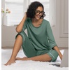 image:imagePrinStory Womens Pajama Sets Capri Pjs Soft Lounge Sets XS4XLHaze Blue