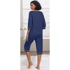 image:imagePrinStory Womens Pajama Sets Capri Pjs Soft Lounge Sets XS4XLNavy Blue