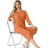image:imagePrinStory Womens Pajama Sets Capri Pjs Soft Lounge Sets XS4XLOrange