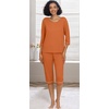 image:imagePrinStory Womens Pajama Sets Capri Pjs Soft Lounge Sets XS4XLOrange