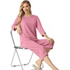 image:imagePrinStory Womens Pajama Sets Capri Pjs Soft Lounge Sets XS4XLPink