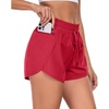 image:imagePrinStory Womens Athletic Running Shorts 3 with Zipper Pockets XSXLRed