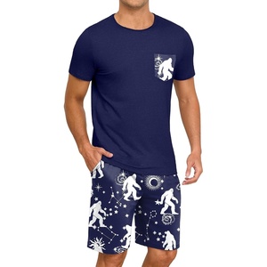 image:imagePrinStory Mens Pajamas Set Short Sleeve Pjs Sets S3XLBlue Ape Man