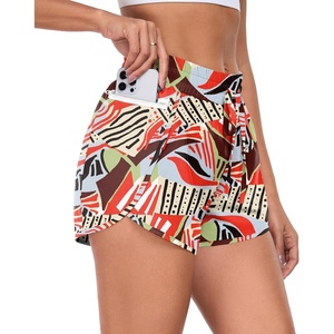 image:imagePrinStory Womens Athletic Running Shorts 3 with Zipper Pockets XSXLFpabstract Flame