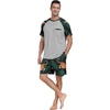 image:imageCouples Pajamas Set Short Sleeve Raglan Shirts and Shorts Lounge Sleepwear41black Panther