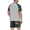 image:imageCouples Pajamas Set Short Sleeve Raglan Shirts and Shorts Lounge Sleepwear41black Panther