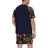image:imageCouples Pajamas Set Short Sleeve Raglan Shirts and Shorts Lounge Sleepwear48navy Blue Chocolate