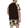 image:imageCouples Pajamas Set Short Sleeve Raglan Shirts and Shorts Lounge Sleepwear50khaki Ape Man