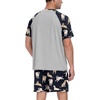 image:imageCouples Pajamas Set Short Sleeve Raglan Shirts and Shorts Lounge Sleepwear51navy Blue White Dog