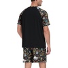 image:imageCouples Pajamas Set Short Sleeve Raglan Shirts and Shorts Lounge Sleepwear53black Sloth