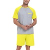 image:imageCouples Pajamas Set Short Sleeve Raglan Shirts and Shorts Lounge Sleepwear59fluorescent Yellow