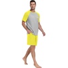 image:imageCouples Pajamas Set Short Sleeve Raglan Shirts and Shorts Lounge Sleepwear59fluorescent Yellow