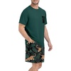image:imageCouples Pajamas Set Short Sleeve Raglan Shirts and Shorts Lounge SleepwearFp Black Panther