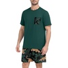 image:imageCouples Pajamas Set Short Sleeve Raglan Shirts and Shorts Lounge SleepwearFp Black Panther