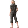 image:imagePrinStory Capri Pajamas for Womens Button Down PjsFpgray Ld Print