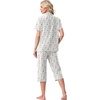image:imagePrinStory Capri Pajamas for Womens Button Down PjsFpwhite Color Block