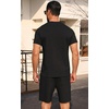 image:imagePrinStory Mens Short Sleeve Outfits 2 Piece Summer Trackuits M3XLBlack