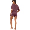 image:imagePrinStory Pajamas Set for Women Waffle Knit Lounge Set S2XLBrick Red