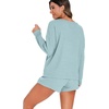 image:imagePrinStory Pajamas Set for Women Waffle Knit Lounge Sets S4XLBlue Green